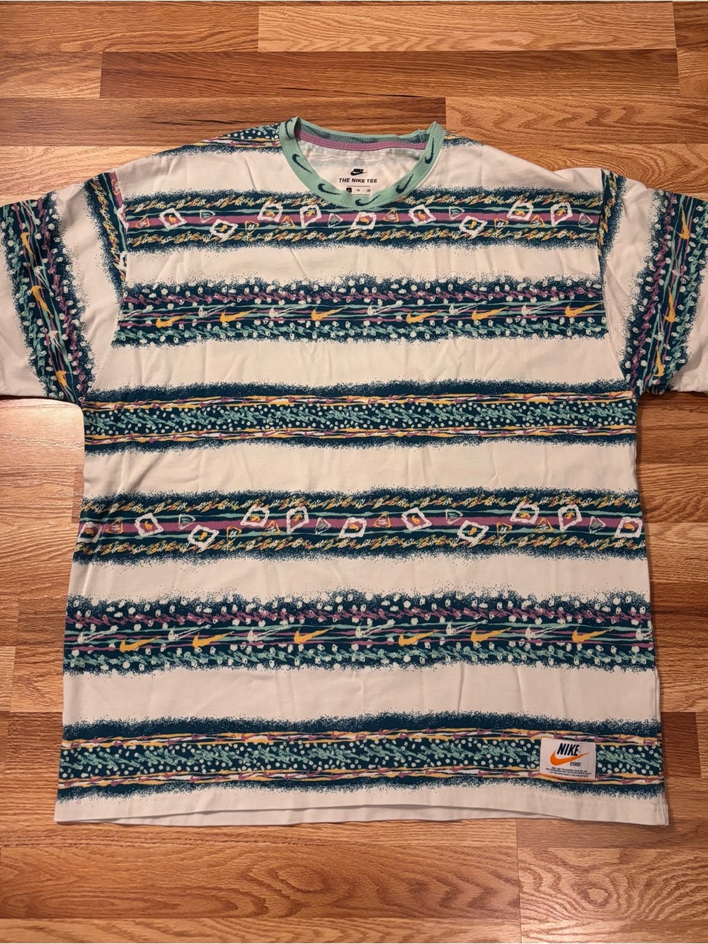 Nike Stories Short-Sleeve Graphic Geometric Pattern Mens T-Shirt Size XL